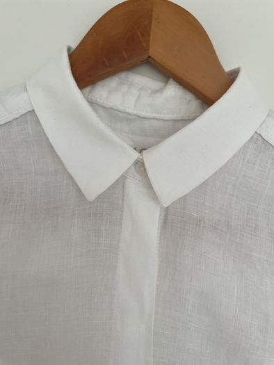 White linen blouse Size 10 EU 38