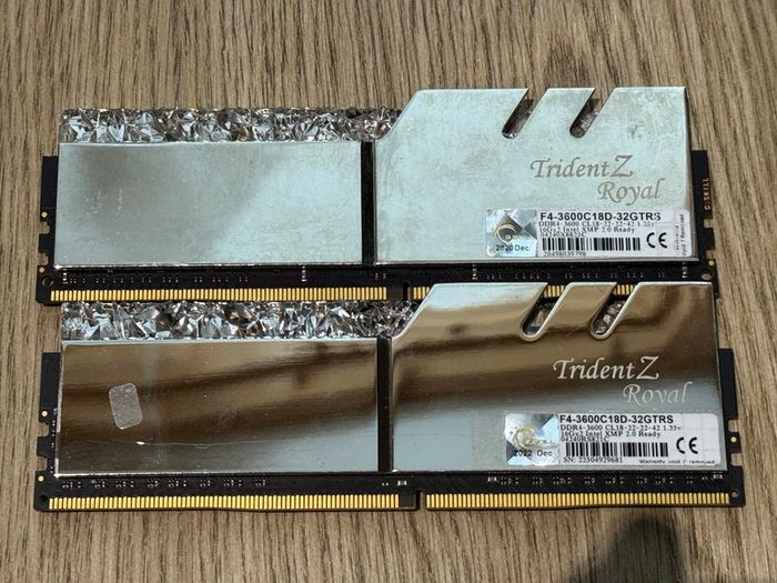 32gb (16gbx2) Ddr4 Ram Trident Z Royal 3600mhz Cl18
