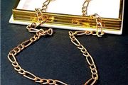 Vintage 9ct Gold 20" Figaro Chain