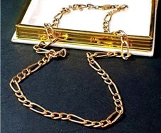 Vintage 9ct Gold 20" Figaro Chain
