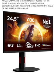 AOC Gaming Monitor 400hz 24.5"