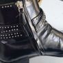 LK BENNETT black Hi-shine studded ankle boots Sz 40 (Fit 7UK)  - Rrp 229 (New) Image 2