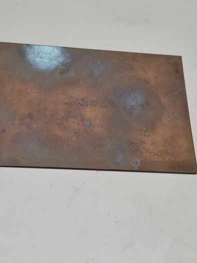 Antique Miss Adams Orwell Bank Rathgar Dublin Copper Printing Plate