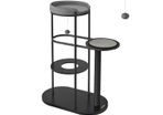Scratching post 111 cm high with sisal trunk classic black