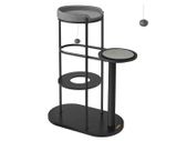 Scratching post 111 cm high with sisal trunk classic black