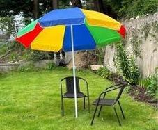 Summer Pride Rainbow Or Black & Red Garden Pub Party Parade Umbrellas. Brand New In Box 2 Metre