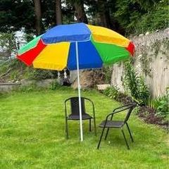 Summer Pride Rainbow Or Black & Red Garden Pub Party Parade Umbrellas. Brand New In Box 2 Metre