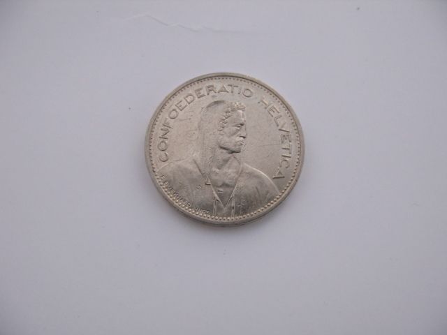 Swiss 5FR Confoederatio Helvetica 1985