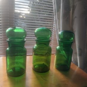 Apothecary Green Jars