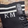 Brand New Ladies Black Ankle Boots With Letter Print, size 39 Image 7