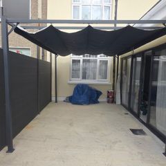 Aluminium Pergola with Retractable Canopy