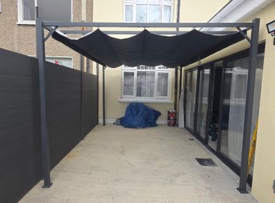 Aluminium Pergola with Retractable Canopy