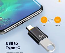 USB-C to USB Female Converter for MacBook, Laptop, Mi - Plastic and Metal Surface, Matte Finish
