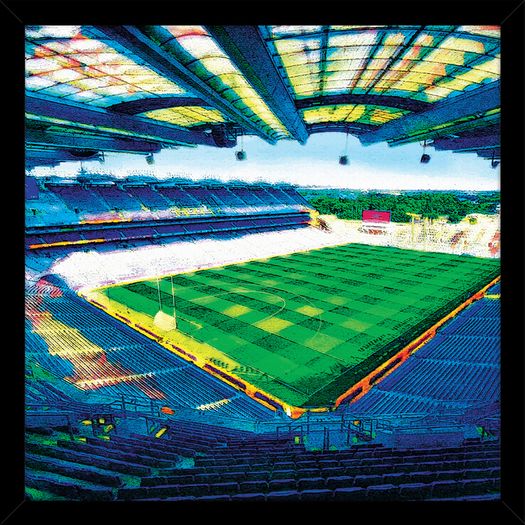 Croke Park Stadium, XL Framed Canvas Print, by artist Helen Mathews