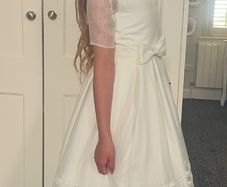 communion dress&hair piece