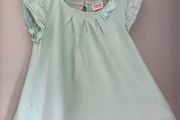 Ted Baker Baby girls mint/aqua T-shirt with bow &amp; floral detail at back Sz 18-24 mths EUC