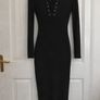 Sexy Black Midi Dress Size M/L Image 2