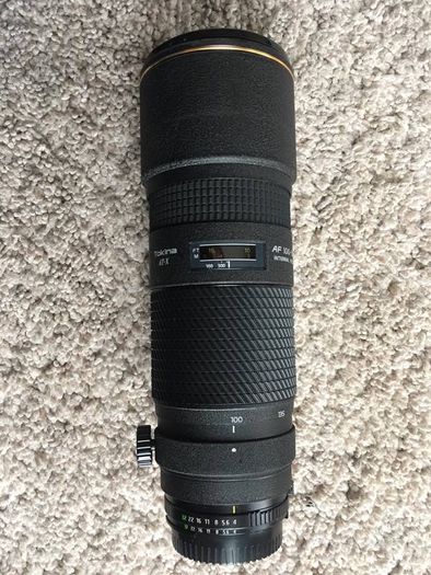 Tokina AT-X AF F/4 100-300mm SD for Nikon AF/MF FX/DX film/digital fit, constant fast long lens.