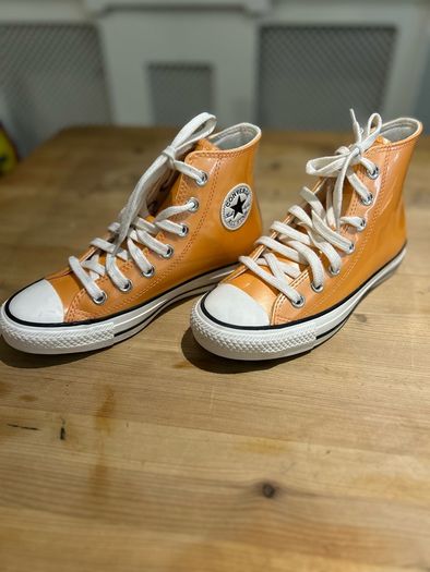 Kids CONVERSE Glossy Orange shoes/Boots Boys/Girls/Boys Size 3.5