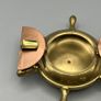Vintage Brass Ship Wheel Ashtray 1960s Heavy Brass Ashtray Nautical Maritime Image 9
