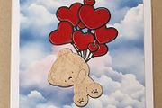 Handmade Greeting Card:- Balloon Bear