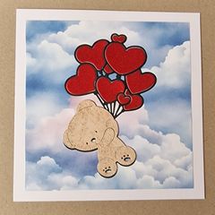 Handmade Greeting Card:- Balloon Bear