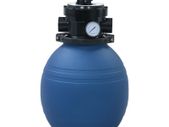 Pool Sand Filter with 4 Position Valve Blue 300 mm