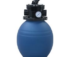 Pool Sand Filter with 4 Position Valve Blue 300 mm