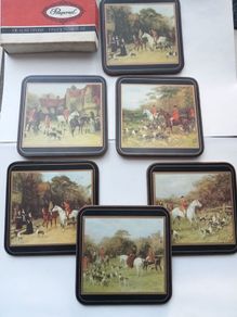 Pimpernel 6 Cork Backed Classic Hunt Coasters
