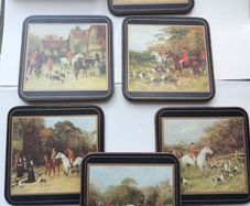 Pimpernel 6 Cork Backed Classic Hunt Coasters