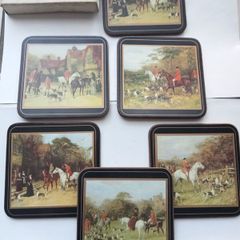 Pimpernel 6 Cork Backed Classic Hunt Coasters
