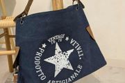Vintage Canvas Tote Bag Navy Blue - BRAND NEW