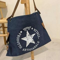 Vintage Canvas Tote Bag Navy Blue - BRAND NEW