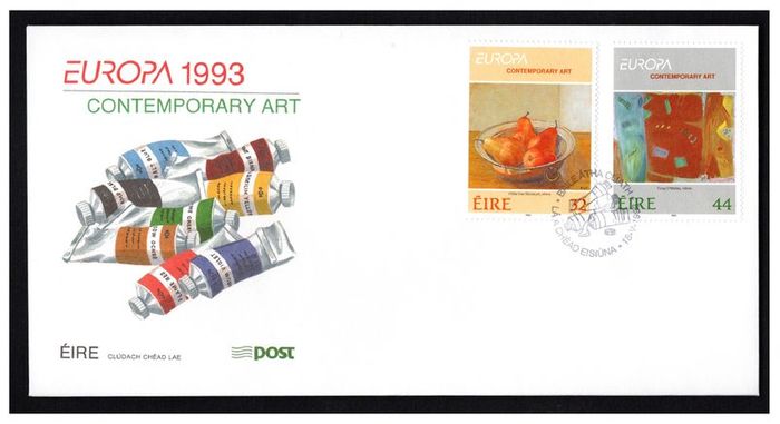 1993 Ireland Europa: Contemporary Art Commemorative Stamps An Post First Day Cover (FDC)
