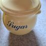 tea coffee sugar  pottery free biscuit barrel Image 5