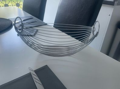 chrome fruit bowl