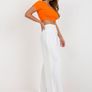 Smooth Airy Trousers with High Waist white Image 4