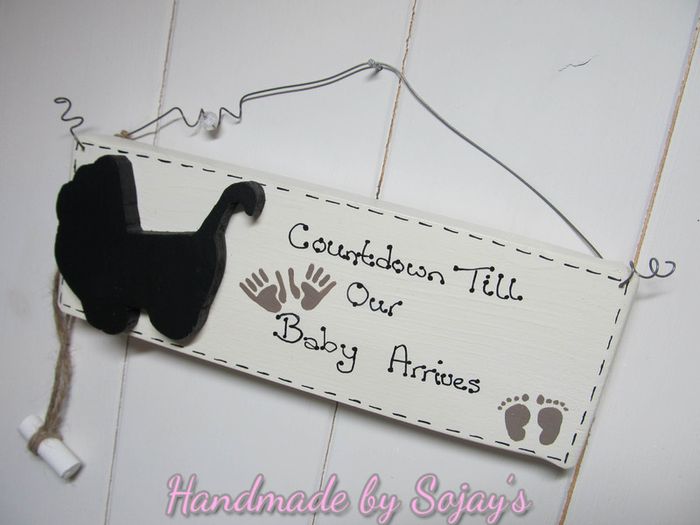 Countdown Till Our Baby Arrives "Plaque" Gift