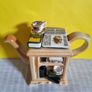 Rare Collectible Miniature Royal Albert 'Old Country Roses' Bedside Cabinet Teapot by Cardew Design Image 3