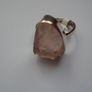 Raw Rose Quartz ring,Silver ring,Gemstone ring,Gift, Image 4