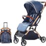 White Frame Lightweight Stroller,Compact Travel Buggy,Stylish Pushchair,One Hand Foldable,Five-Point Harness,Great for Airplane, Upgraded Wheels,with Accessories MULTIPLE COLOURS AVAILABLE (FREE POSTAGE) Image 3