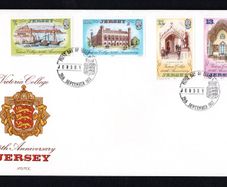 1977 Jersey 125th Anniversary of Victoria's College Commemorative Stamps First Day Cover (FDC)