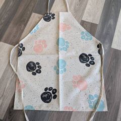 Teen-adult paw print apron - REDUCED