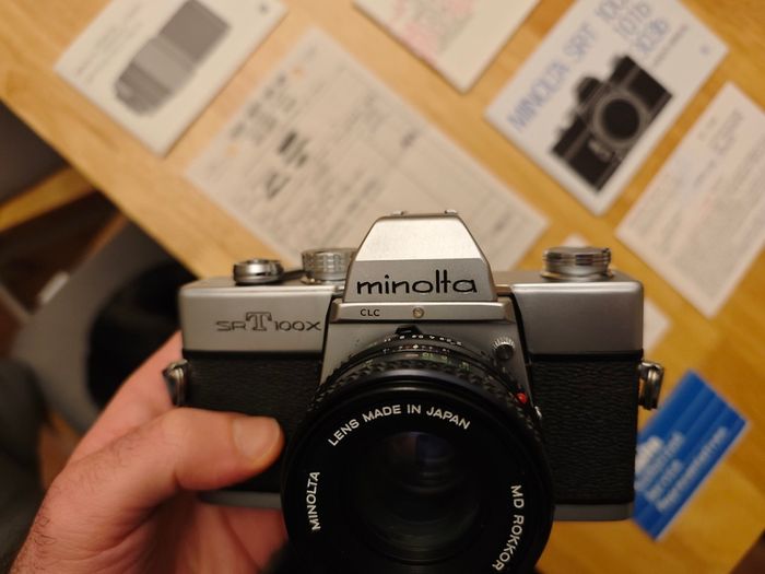 Minolta SRT100X (1978) + MD Rokkor 50mm f/2 - Serviced & in Original Box ! Film Camera