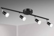 4 Way GU10 6W Ceiling Light Fitting, Spot Light Ceiling Spotlight Swiveling Lamp Light Bases Angle Adjustable for Kitchen Bedroom Living Room and Showroom