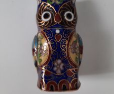 Vintage Franklin Mint Cloisonne Owl - 1988