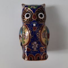 Vintage Franklin Mint Cloisonne Owl - 1988