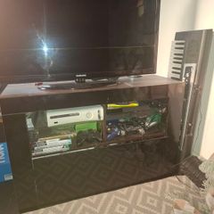 black tv unit