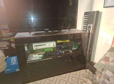 black tv unit
