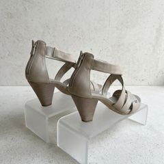 NeroGiardini High-Ankle Sandal Heels, light beige